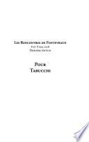 Pour Tabucchi
