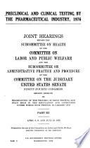 Preclinical and Clinical Testing by Pharmaceutical Industry, 1975