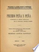 Premio Peña y Peña al señor licenciado dr. d. Manuel Gómez Morín
