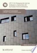 Preparación de los trabajos y replanteo de fachadas transventiladas. IEXD0409