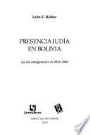 Presencia judía en Bolivia