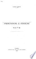 Presunzioni e finzioni