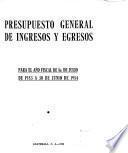 Presupuesto general de ingresos y egresos del estado