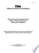 Primer Encuentro Interinstitucional sobre el Sistema Nacional de Información Estadística