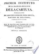 Primer instituto de la sagrada religion de la Cartuxa