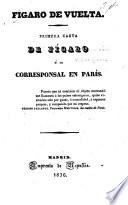 Primera [-tercera] carta de Fígaro [pseud.]