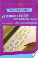 Primeras letras o primeras lecturas?