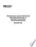 Principales características metodológicas de la Encuesta Nacional de Micronegocios (ENAMIN-98)