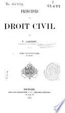 Principes de Droit Civil français