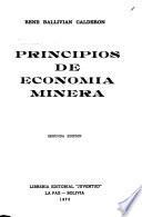 Principios de economía minera