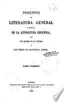 Principios de literatura general e Historia de la literatura española