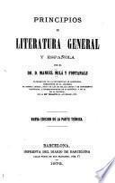 Principios de literature general y español