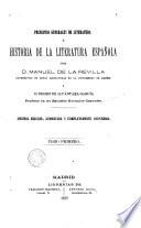 Principios generales de literatura é historia de la literatura española