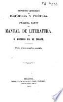 Principios generales de poética y retórica