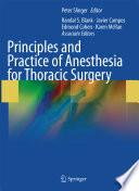 Principles and Practice of Anesthesia for Thoracic Surgery