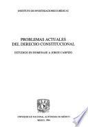 Problemas actuales del derecho constitucional