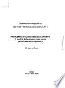 Problemas del desarrollo andino