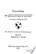 Proceedings - International Congress of Americanists