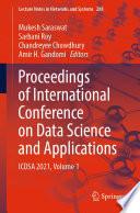 Proceedings of International Conference on Data Science and Applications