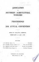 Proceedings of the ... Annual Convention of the Association of Southern Agricultural Workers