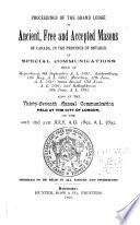 Proceedings of the Grand Lodge of Ancient, Free, & Accepted Masons of Canada