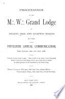 Proceedings of the M.W. Grand Lodge of Ancient Free and Accepted Masons of Utah