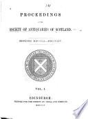 Proceedings of the Society of Antiquaries of Scotland