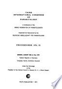 Proceedings : Third International Congress of Parasitology