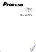 Proceso a la explotación y a la represión en la Argentina, mayo de 1973