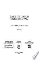 Programa de asistencia técnica para el fortalecimiento de la gestión del sector público argentino: Base de datos documentales