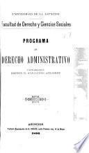 Programa de derecho administrativo