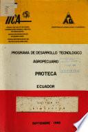 Programa de Desarrollo Tecnologico Agropecuario Proteca Ecuador