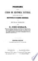 Programa de un curso de Historia Natural ...