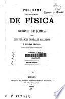 Programa de un curso elemental de física y nociones de química