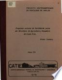 Programa nacional de fertilidad de suelos del Ministerio de Agricultura y Ganaderia de Costa Rica