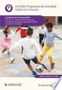 Programas de actividad lúdica en el recreo. SSCE0112