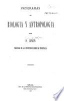Programas de biologia y antropologia