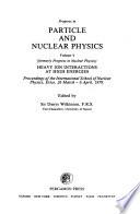 Progress in Particle and Nuclear Physics