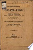 Prolegomenos del derecho o enciclopedia jurídica