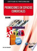 Promociones en espacios comerciales.