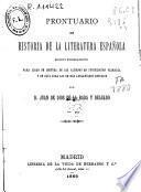 Prontuario de historia de la literatura española