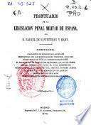 Prontuario de la legislación penal militar de España