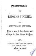 Prontuario de retórica y poética