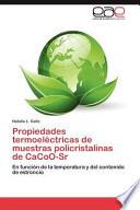 Propiedades Termoeléctricas de Muestras Policristalinas de Cacoo-Sr