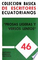 Prosas ligeras y versos lentos