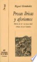 Prosas líricas y aforismos