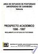 Prospecto académico 1996-1997
