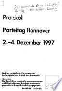 Protokoll Parteitag Hannover 2.-4. Dezember 1997