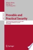 Provable and Practical Security