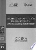 Proyecto de constitución política en Bolivia
